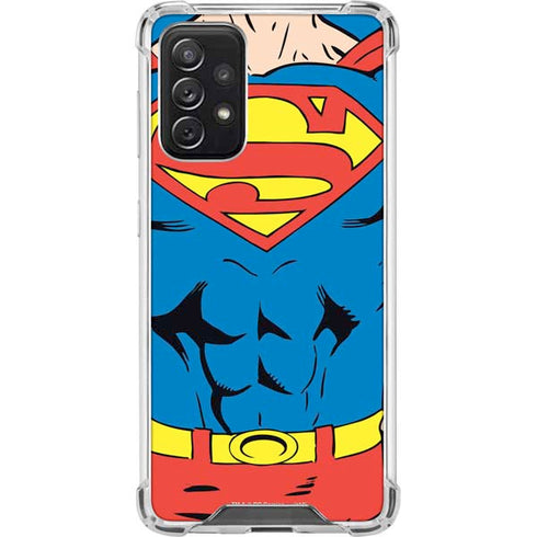 DC Comics Superman Vintage Chest Galaxy A72 5G Clear Case